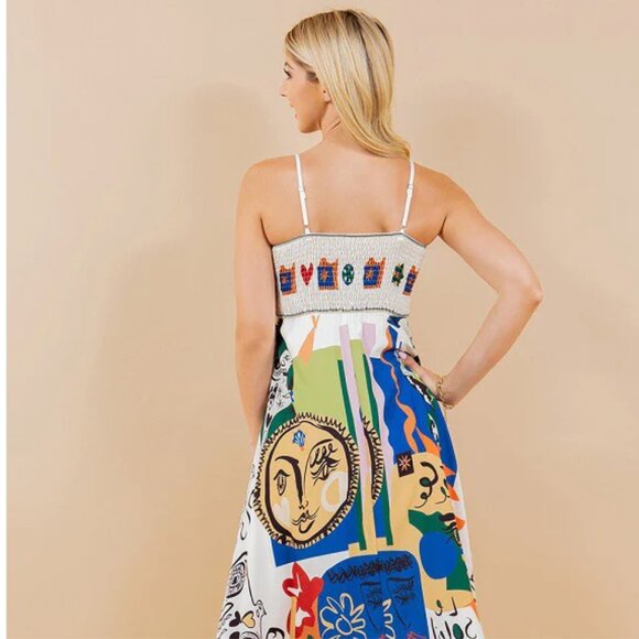 Pink Ripple Printed Dress - Picture 4 of 6